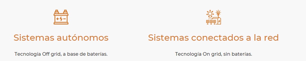 Sistemas autónomos (off-grid) y conectados a la red (on-grid)